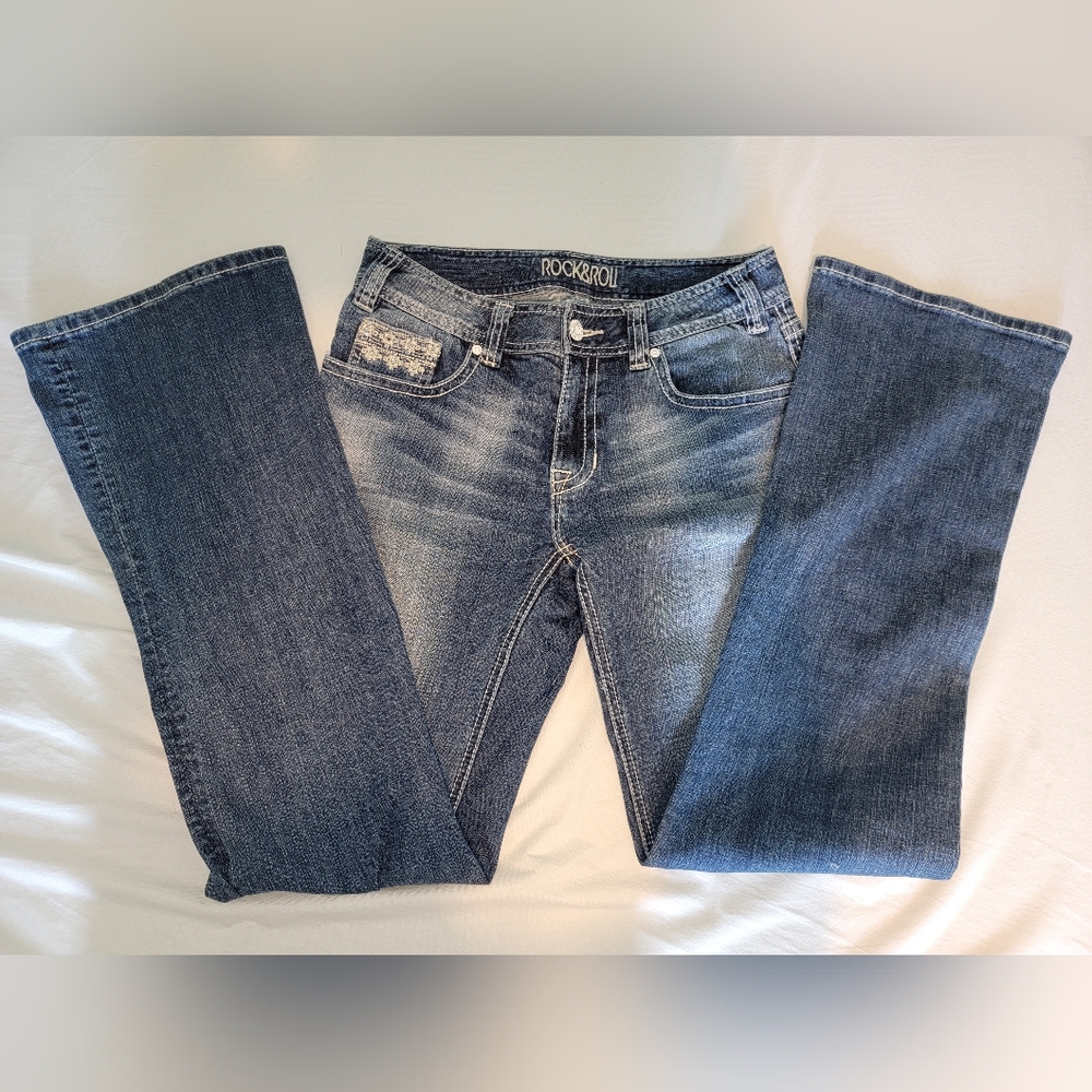 Rock & Roll Cowgirl 29x34 Boot Cut Bling Jeans